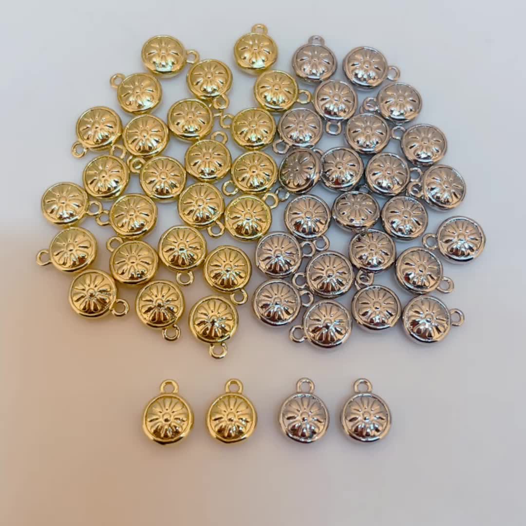 3pc Round Copper & Synthetic Zirconia Pendant Set